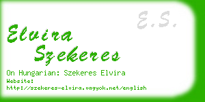 elvira szekeres business card